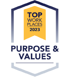 2023 Top Work Place Award for Purpose and Values
